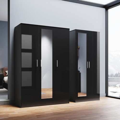 High gloss door wardrobe - gloss, 2/3