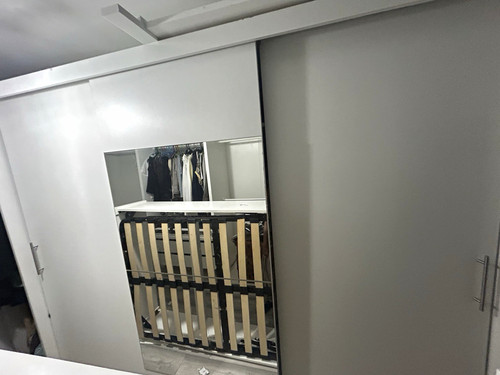 White freestanding wardrobe - white,