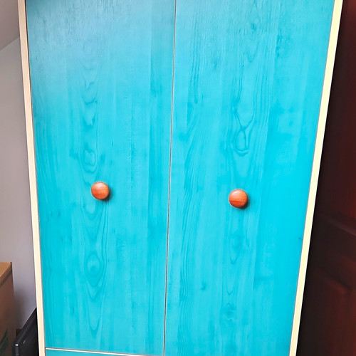 Blue wooden freestanding - wooden,