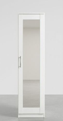 Modern white mirror - white, |
