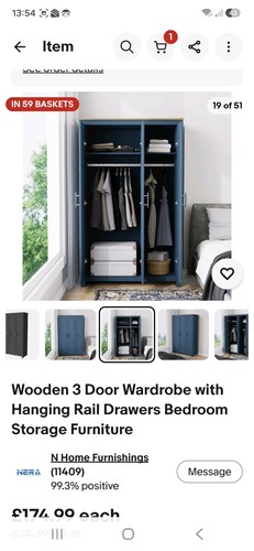 Wooden door wardrobe - wardrobe, with