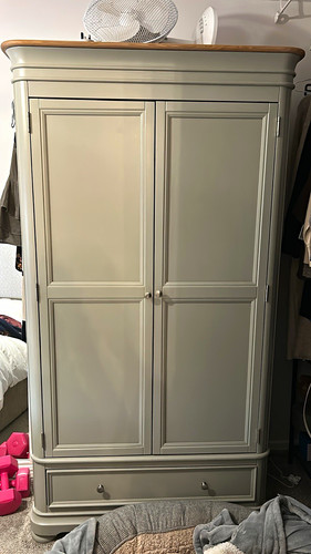 Grey freestanding wardrobe - grey, 2