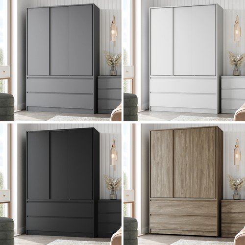 180cm sliding door drawer - 180cm,