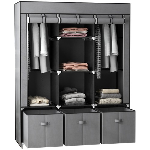Homcom large fabric wardrobe - fabric,