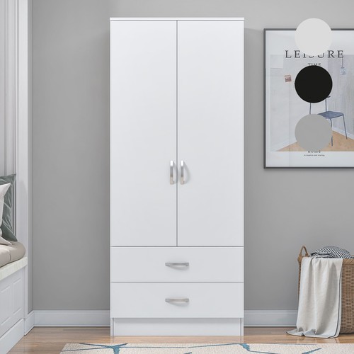 Wooden door wardrobe with 2 - 2,