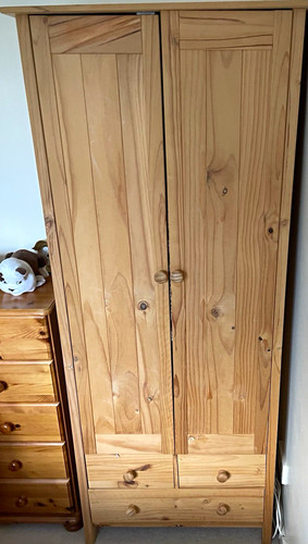 Wood freestanding wardrobe - wood,