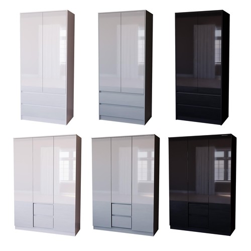 Wooden gloss wardrobe closet - wooden,