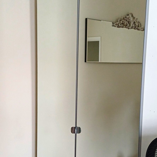 Grey freestanding wardrobe - wardrobe, 2