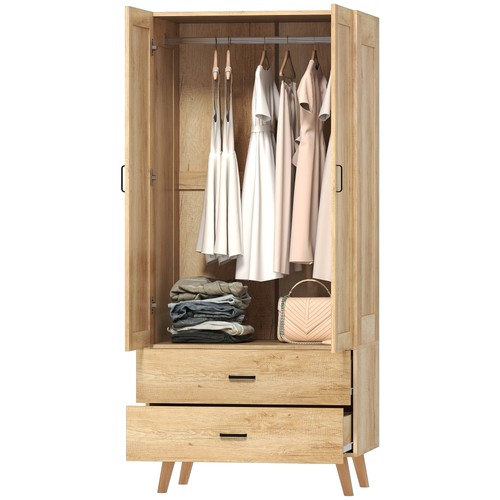 Homcom door wardrobe with - homcom,
