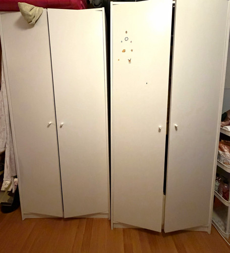 White freestanding wardrobe - wardrobe, 2